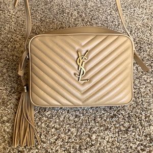 YSL / Saint Laurent Lou Camera Bag in Dark Beige
